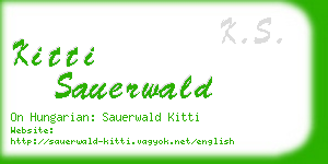 kitti sauerwald business card